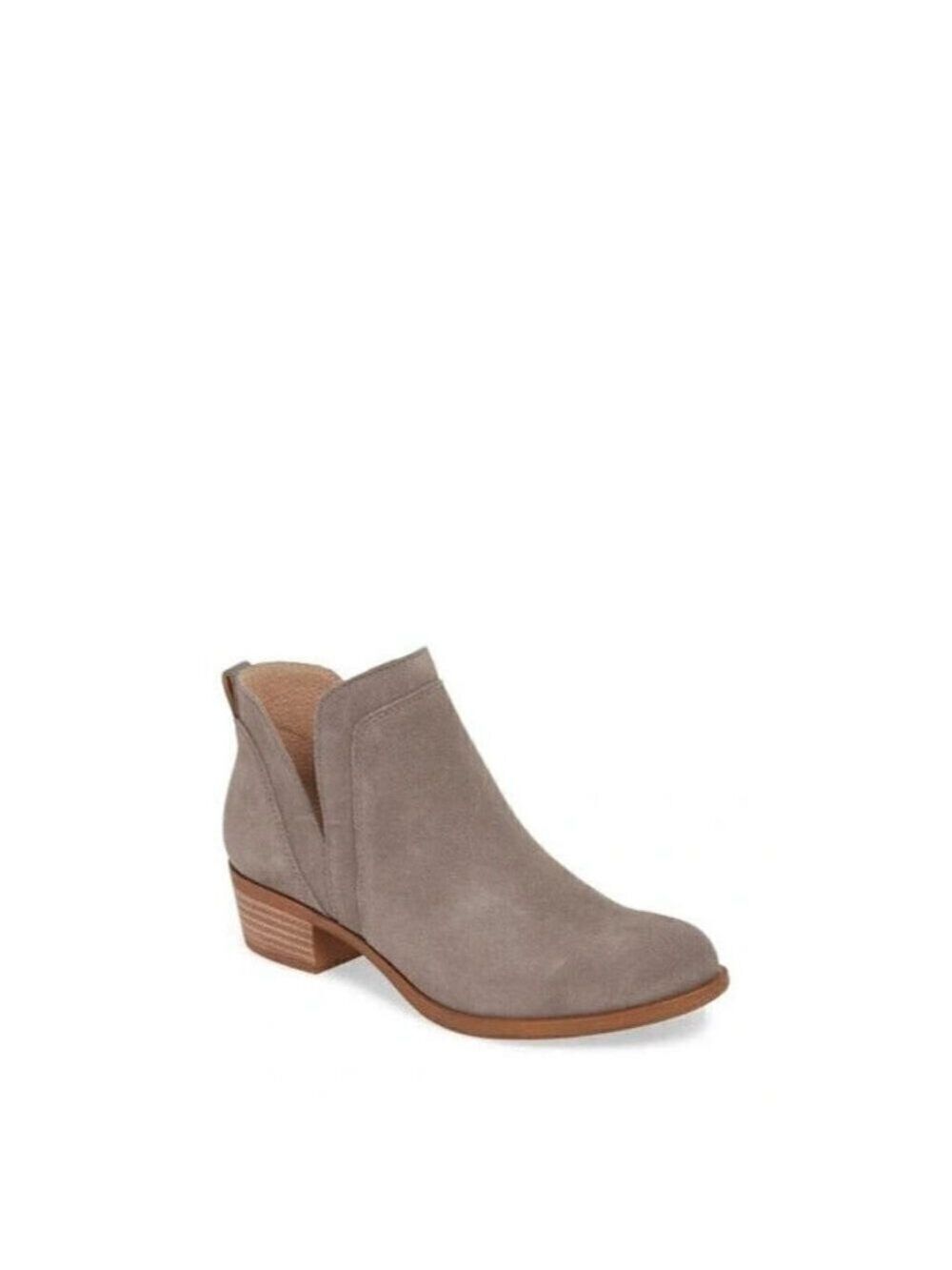 LUCKY Brand "Bebhina" waterproof Bootie Women Size 7 NEW block heel gray